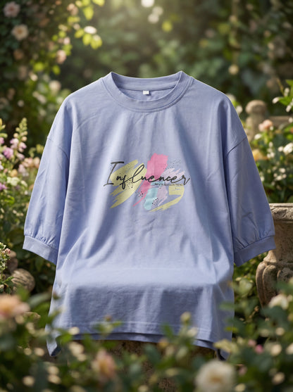 Lavender Blue “Influencer” Oversized T-Shirt