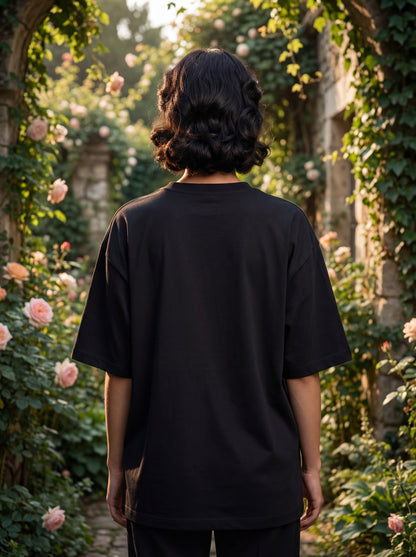 Black Dream Quote Oversized T-Shirt