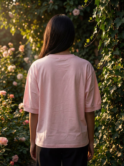 Blush Pink “Move On” Oversized T-Shirt