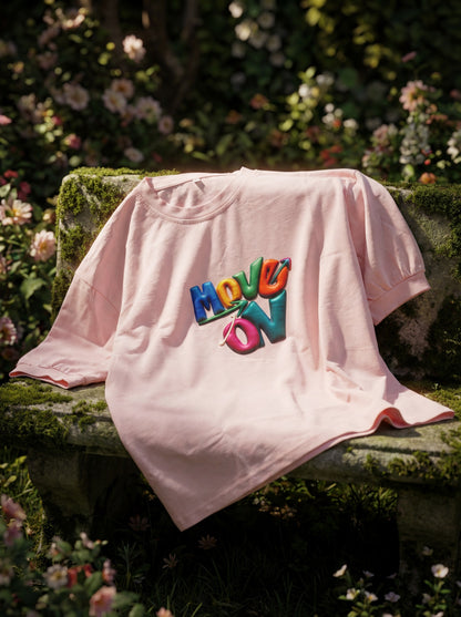 Blush Pink “Move On” Oversized T-Shirt