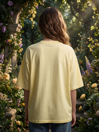 Butter Yellow “Mind Positive” Oversized T-Shirt