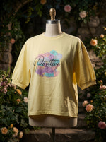 Butter Yellow “Mind Positive” Oversized T-Shirt