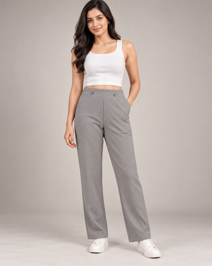 Women’s Light Grey Classic Trousers