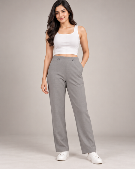 Women’s Light Grey Classic Trousers