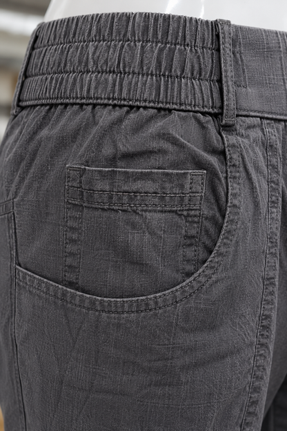 Women’s Premium Relaxed Fit Soft Denim Trousers in Light Grey
