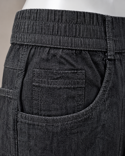 Women’s Premium Charcoal Black Soft Denim Trousers