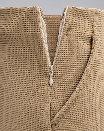 Women’s Elegant Beige Button Trousers